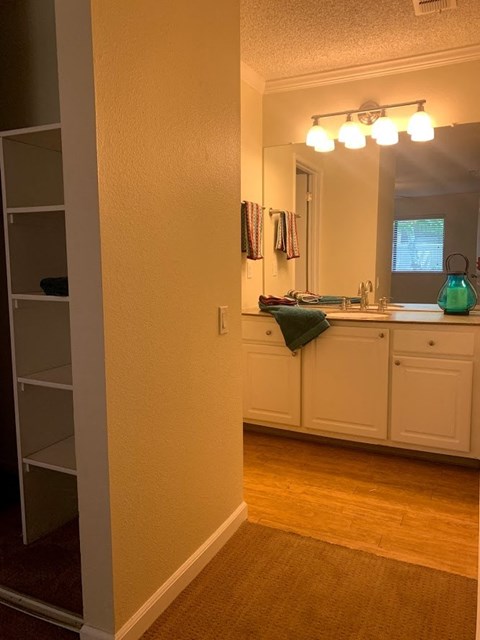 Waters Edge Apartment Interior Closet and Bathroom